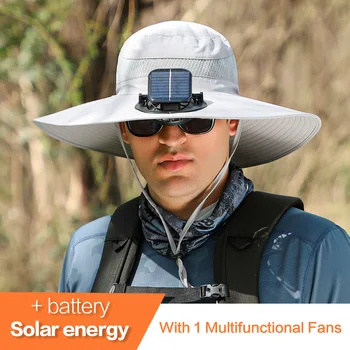 Новая крышка солнечного вентилятора 5 В, портативная шляпа с солнечной панелью и вентилятором, подходящая для кемпинга на открытом воздухе, пеших прогулок, Солнцезащитный крем, солнечная крышка для автоматической зарядки