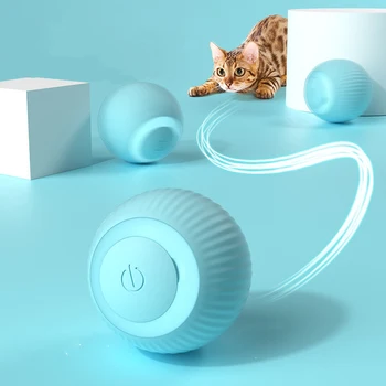 Автоматические умные игрушки для кошек, катающийся мяч, электрические игрушки для кошек, Интерактивная зарядка для дрессировки кошек, самодвижущиеся игрушки, товары для домашних животных