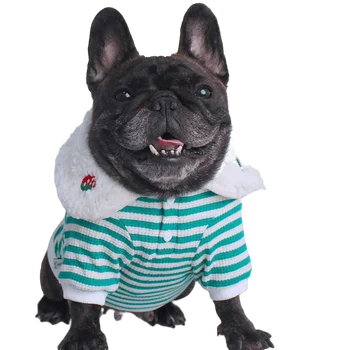 Осенне-зимняя одежда для щенков мопса корги, утепленная флисом одежда для собак, плюшевый мишка, одежда для французского бульдога Сиба-ину среднего размера