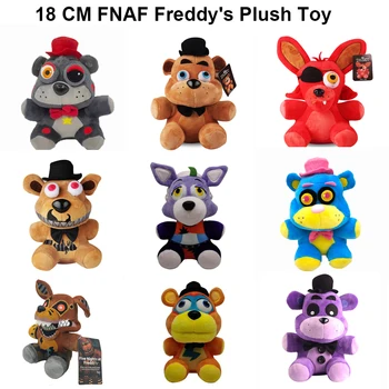Горячие 18-сантиметровые плюшевые игрушки FNAF, кукольные игровые животные, Медведь, Кролик, Лисичка, Плюшевая кукла, мягкие игрушки для детей, подарки детям на День рождения
