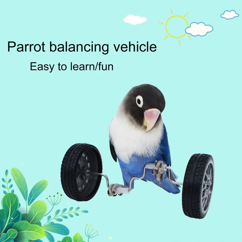 Игрушка для попугая, игрушка для балансировки попугая, игрушка для дрессировки домашних животных, мини-двухрядные роликовые коньки для попугаев, повышающие интеллект птиц - 2