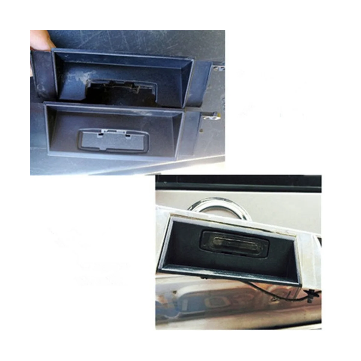 2 ШТ Переключатель багажника автомобиля Кнопка крышки багажника Держатель чехла Базовый кронштейн брелок Декоративная рамка для Nissan X-Trail 2008-2013 - 3