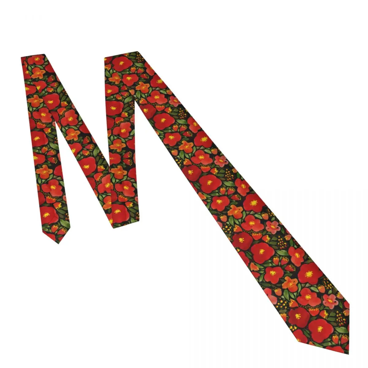 Новинка в виде акварельного красного цветка мака, мужской классический галстук на шею, для свадьбы, жениха, миссий, танцев, подарков - 5