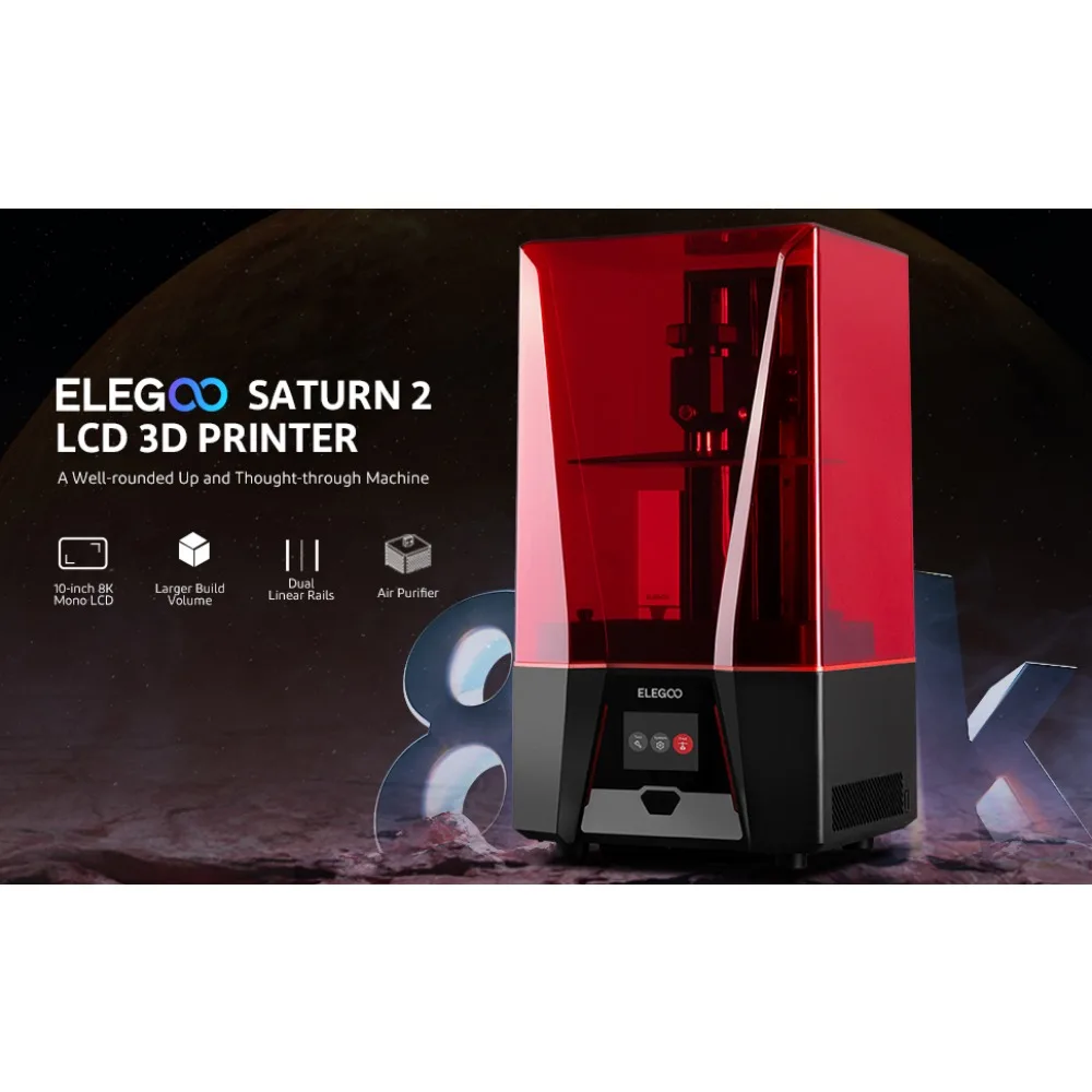 3D-принтер ELEGOO Saturn 2 из смолы с 10 
