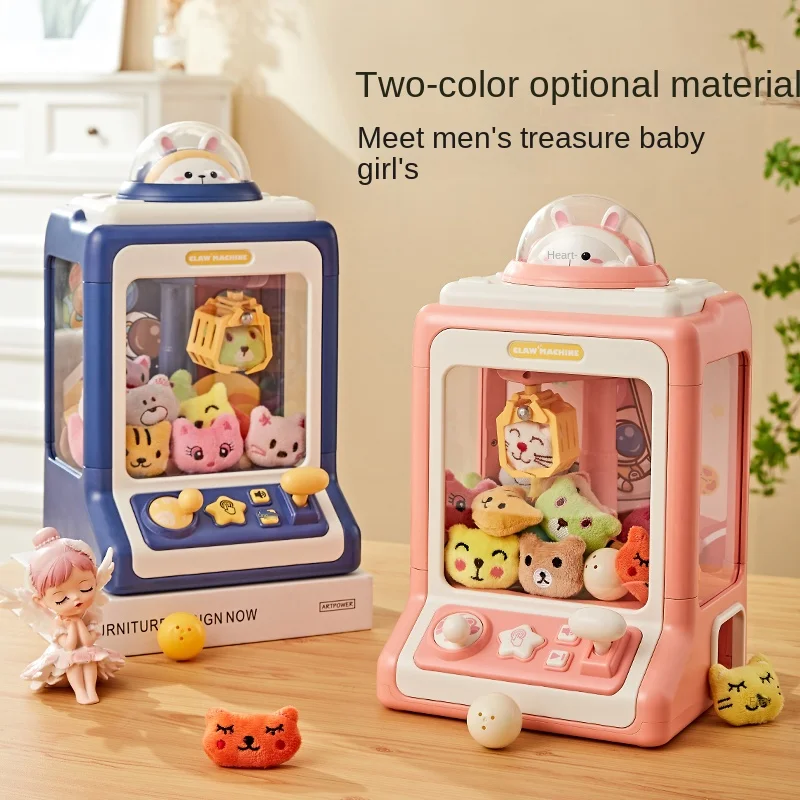 Автоматическая когтистая машина, кукольная машина, детская игра с монетами, мини-Когтистая игрушка, подарки, Крановые машины, Музыкальная кукла для ребенка - 3