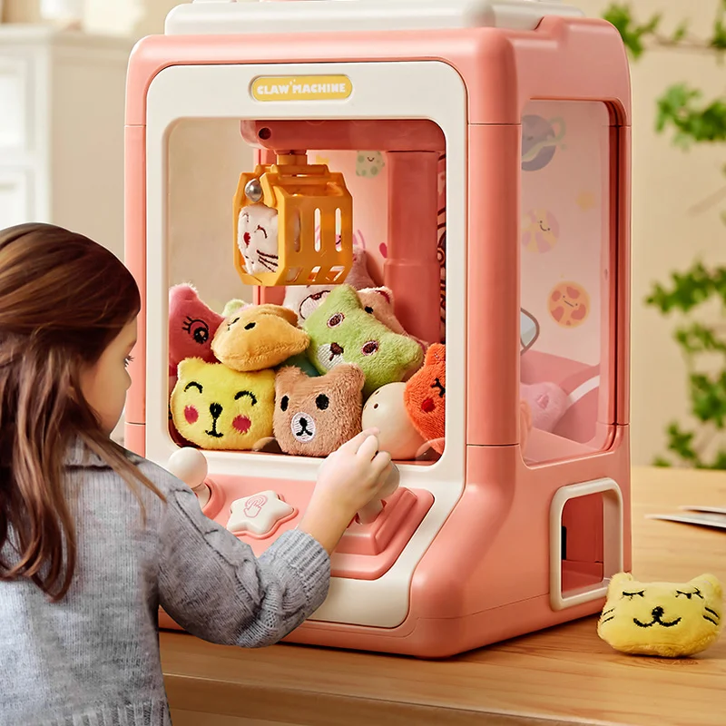 Автоматическая когтистая машина, кукольная машина, детская игра с монетами, мини-Когтистая игрушка, подарки, Крановые машины, Музыкальная кукла для ребенка - 4