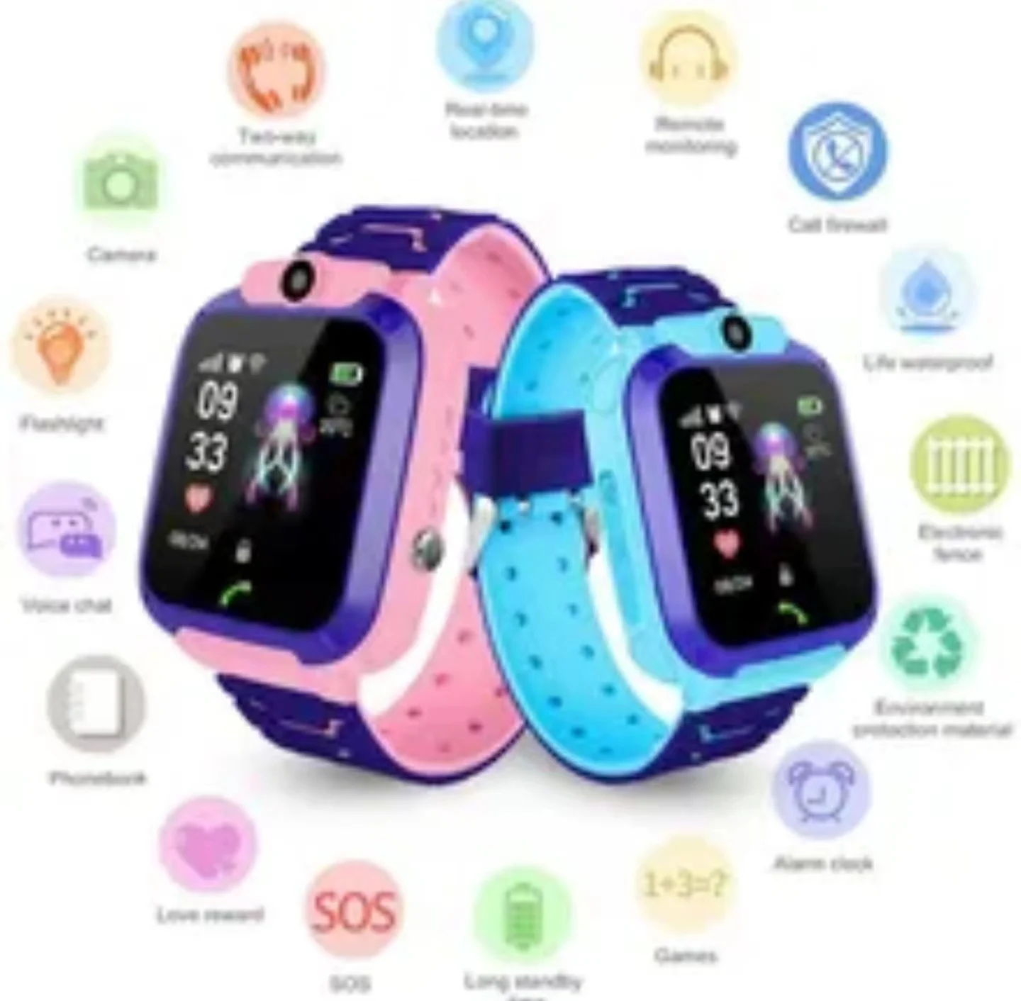 2023 новые Детские Смарт-Часы SOS Phone Для Детей с 2G SIM-картой IP67 Водонепроницаемый Трекер Местоположения Smartwatch Для IOS Android - 0