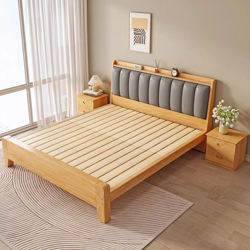 Детские кровати Nordic Beauty King Size для гостиной, Двуспальные кровати для хранения древесины, Кровати для взрослых, Роскошная Дешевая мебель для дома Camas Dormitorio - 2