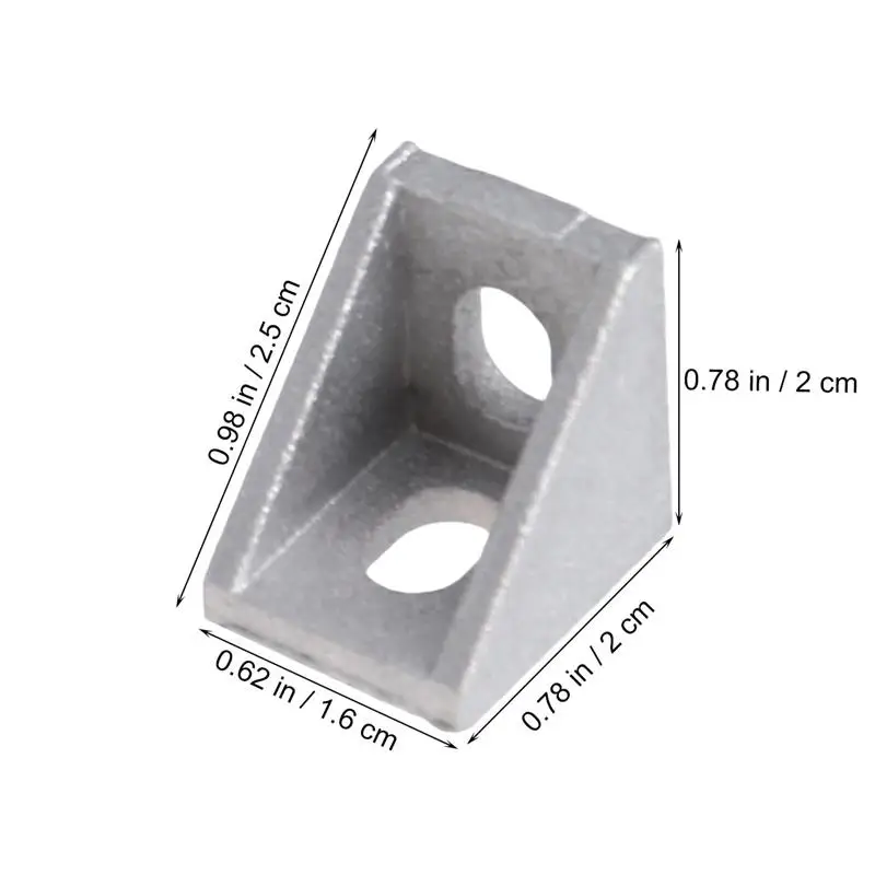 50шт Угловые кронштейны из алюминиевого сплава Соединительный Угловой угол L-образный кронштейн Крепежный элемент для Т-образной алюминиевой экструзионной мебели 2028 2020 - 2