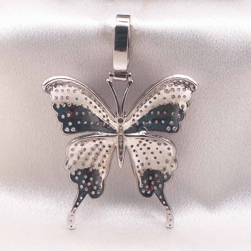 Подвеска для изготовления ювелирных изделий, посеребренное ожерелье, бабочка, подарок большого размера для женщин - 3