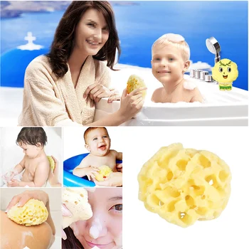Губка для ванны из натуральных греческих водорослей, губка для мытья лица, губка для детской ванны с пчелиными сотами, золотые хлопковые принадлежности для душа