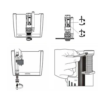 Сливной клапан, сливной клапан для унитаза 190*85 мм, 1 шт. бачок с кнопкой двойного нажатия, универсальный ускоритель подачи воды для большинства туалетов