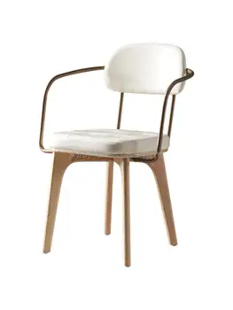 Спинка стула из массива дерева в скандинавском стиле, Простое домашнее кресло, обеденный стул для кафе, Дизайнерский стол и стул для проживания в семье