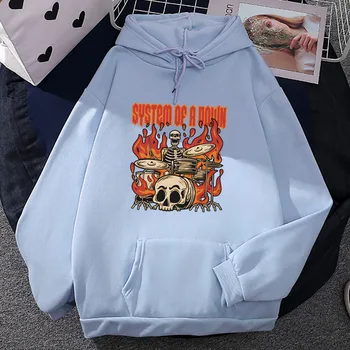 Толстовка System of A Down Sweatwear с принтом Heavy Mental Band, Унисекс, осенне-зимняя флисовая повседневная креативная графическая одежда с капюшоном