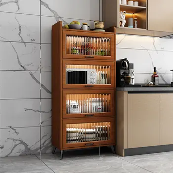 Современные кухонные шкафы Легкий Роскошный Бытовой Многофункциональный шкаф для хранения кухонной мебели, подвесной шкаф-буфет