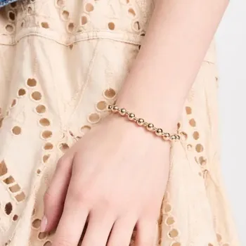 Браслет из медных бусин Vlen Ins Модные браслеты из высококачественных нитей, простые украшения для женщин, накладные браслеты