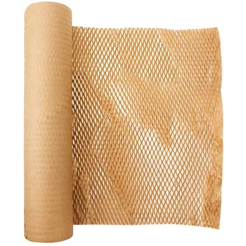 3 рулона переработанной упаковочной бумаги 12 дюймов X 33 фута Эко-сотовой бумаги для движущейся упаковки, пригодный для вторичной переработки материал подушки