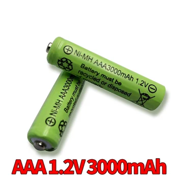 100% Оригинальная металлогидридно-никелевая аккумуляторная батарея AAA 3000 мАч 1,2 В, перезаряжаемая до 1000 циклов