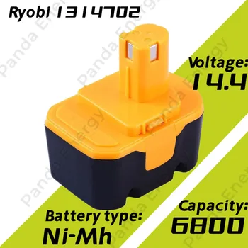 [Улучшено] Аккумулятор Ryobi 14,4 V емкостью 6800 мАч, совместимый с Ryobi R10521 RY6201 RY6202 130224010 130224011 130281002 1314702 1400144