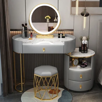 Роскошный туалетный столик в скандинавском стиле, шкаф-контейнер для спальни, Классический Выдвижной ящик туалетного столика, Очаровательная мебель для спальни, Косметика