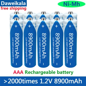Аккумуляторная батарея Daweikala AAA1.2V 8900 мАч, новая щелочная аккумуляторная батарея для светодиодной игрушки Mp3, Маленький вентилятор, микрофон