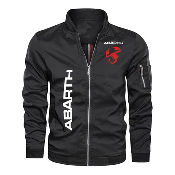 НОВАЯ модная мужская куртка с логотипом abarth, весенне-осенняя мужская одежда, бейсбольная куртка в стиле хип-хоп, военная куртка-бомбер