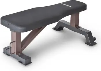 Универсальная тренировочная скамейка весом 800 фунтов для домашнего тренажерного зала, тяжелая атлетика и силовые тренировки STB-10101, черно-коричневый