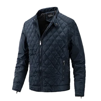 Куртка, мужская новая осенне-зимняя мотоциклетная куртка, повседневная легкая хлопковая куртка