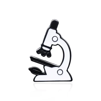 Эмалевый Микроскоп, Научная Медицинская Брошь, Булавки, Нагрудный Значок на рюкзак, Лабораторные украшения, Подарок для врача, ученого, студента