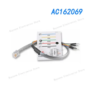 Кабель макетной платы AC162069, подключите ICD 2 к точке подключения макетной платы, а штекер RJ11 - к свободному / зачищенному концу