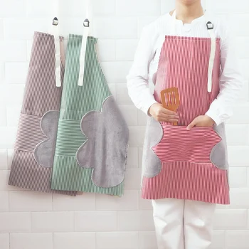 Фартук для вытирания рук бытовой кухонный водонепроницаемый и маслостойкий халат для приготовления пищи нагрудник на талии большое карманное полотенце