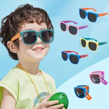 Новые Модные Детские Солнцезащитные Очки Квадратные Детские Солнцезащитные Очки Для Мальчиков И Девочек Стильные Очки Для Маленьких Студентов Очки UV400 Oculos De Sol