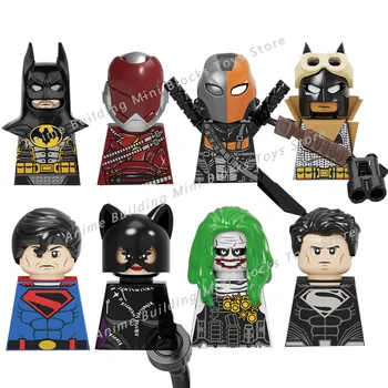 Бэтмен, Супермен, Джокер, Флэш, пластиковые мини-фигурки, строительные блоки, куклы, Собираем кирпичи, подарки на день рождения KF6136