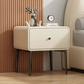 Роскошная минималистичная тумбочка Nordic Organzizer Для хранения на полу, прикроватный шкаф для спальни, Передвижные столики De Nuit Корейская мебель