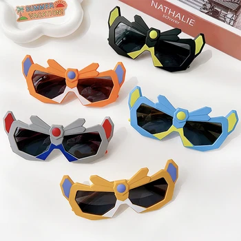 Детская Симпатичная Мультяшная личность Уличная съемка Солнцезащитные очки UV400 Для мальчиков Солнцезащитные очки для защиты от солнца на открытом воздухе Детские Классические солнцезащитные очки