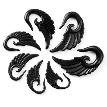 Европейские и американские новые акриловые серьги из смолы Angel Wings Для увеличения ушей Модные украшения для проколов