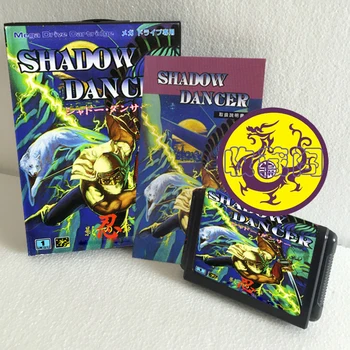 Игровая карта Shadow Dancer 16bit MD с розничной коробкой и руководством пользователя для Sega Mega Drive / Genesis