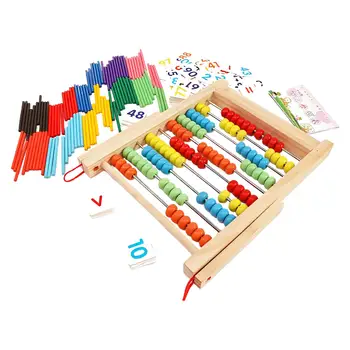 Складывать Вычитать Счеты, Обучающая математическая игрушка с многоцветными бусинами, Обучающая Игрушка для счета для детей, малышей, мальчиков, девочек