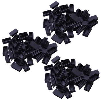 Пластиковые заглушки для трубок 25 мм x 50 мм 120 шт черного цвета