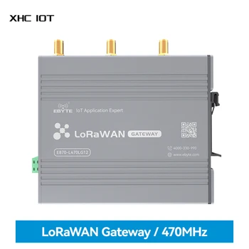 SX1302 915 МГц Промышленный Шлюз LoRaWAN Многоканальный Беспроводной шлюз DC8 ~ 28V 27dBm Полудуплексный XHCIOT E870-L915LG12 3 км