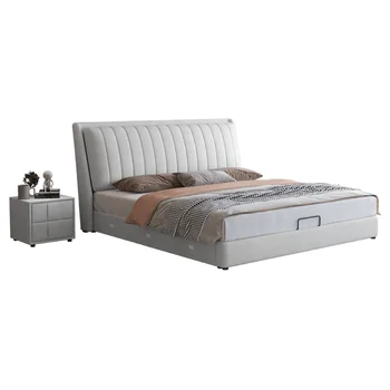 Легкая роскошная мягкая кровать высокого класса из синтетической кожи, комплект для камеры, диван-кровать