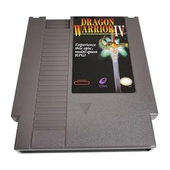 8-битная игровая карта с 72 контактами Dragon Warrior IV версии NTSC и Pal для видеоигр для NES