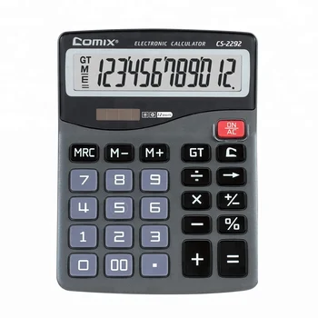 Comix горячая распродажа дешевая цена 12 цифр Настольный калькулятор двойного Питания от Солнечной батареи