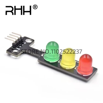 Светодиодный модуль отображения Mini 5V для Arduino, красный, желтый, зеленый, 5 мм светодиодный RGB-светофор для модели светофорной системы